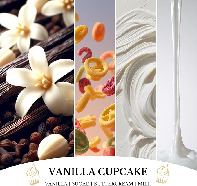Vanilla Cupcake Candles, Vanilla Cupcake Scented Candle, Mother's Day Candle Gifts for Women, Soy Candles for Home Scented
