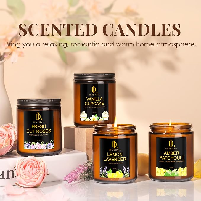 Vanilla Cupcake Candles, Vanilla Cupcake Scented Candle, Mother's Day Candle Gifts for Women, Soy Candles for Home Scented