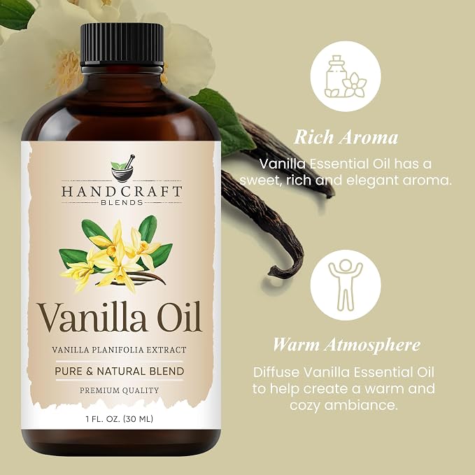 Vanilla Essential Oil – 1 Fl Oz – Pure and Natural Mix – Premium Grade Essential Oil for Diffuser and Aromatherapy, alternate
