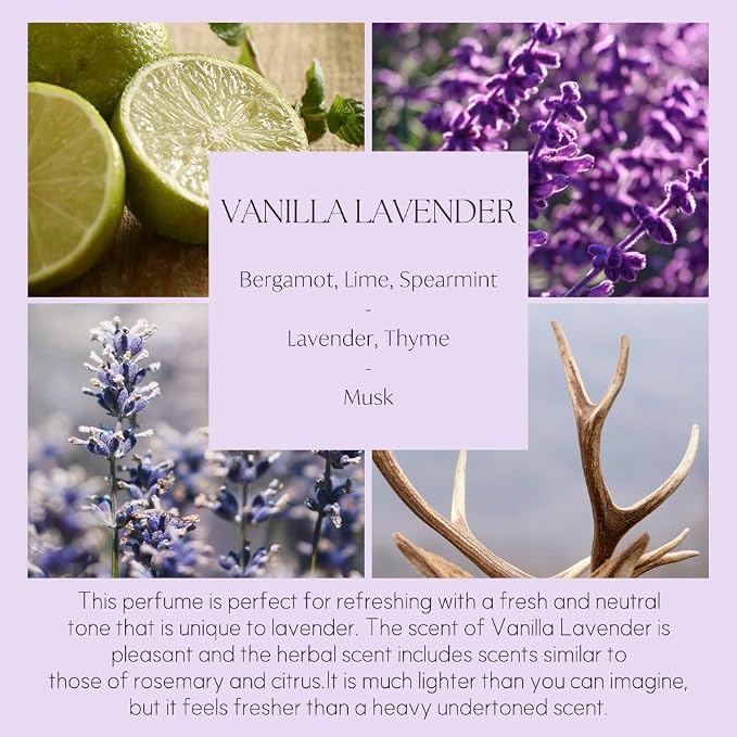 . Vanilla Lavender Scented Oil Refills for Reed Diffuser, 16.9oz(500ml), 10 Fiber Reed Sticks, Home Fragrance, alternate