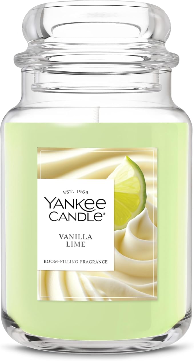 Vanilla Lime, Scented Candle, 22oz Large Jar with up to 150 Hour Burn Time, Giftable 22oz, product image