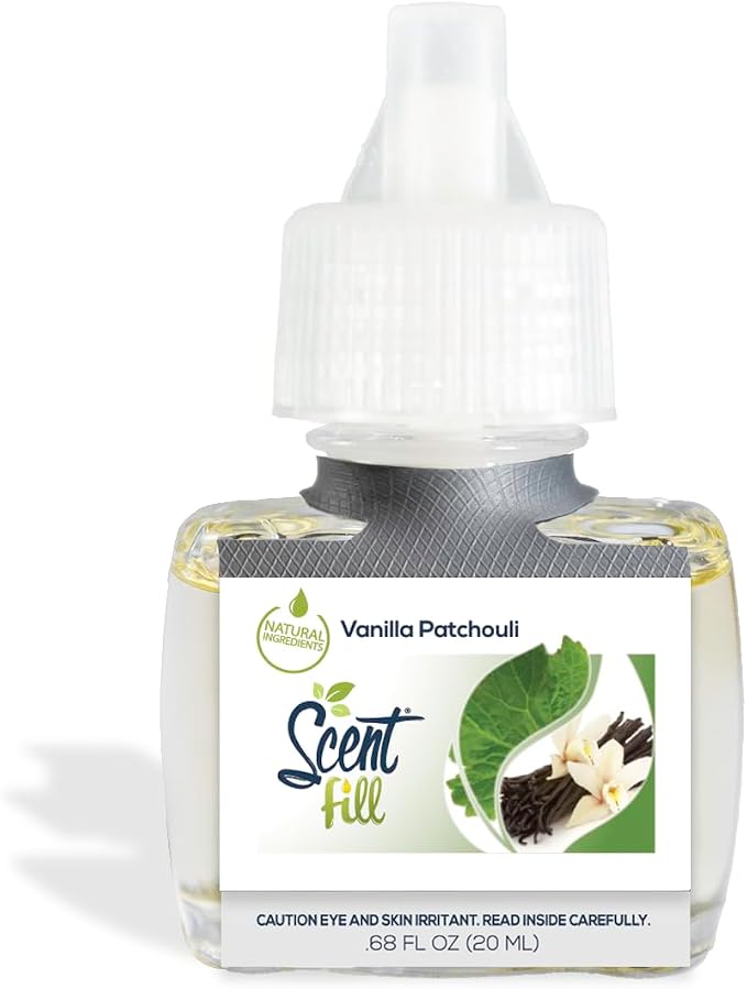 Vanilla Patchouli Plug in Air Freshener, 4 Scented Oil Refills, alternate product view 3