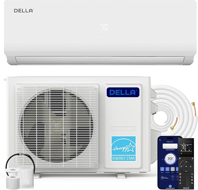 Vario Series 9000 BTU Mini Split Air Conditioner, Work with Alexa and Wifi, 20 SEER2, Energy Star, 0.75 Ton, Cools Up to 400