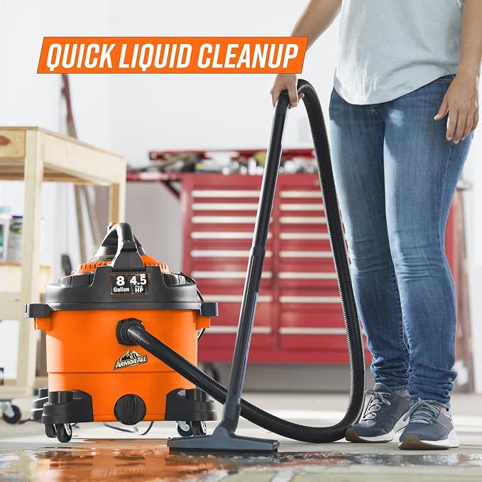 VBV809 0901 8-Gallon 4.5 Peak HP Wet/Dry Vacuum with Detachable Blower, Orange, alternate product view 6