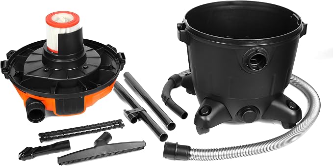 VC9209 10-Amp 9.25-Gallon 6.5 Peak HP Wet/Dry Shop Vacuum and Blower with 0.3-Micron HEPA Filter, Hose, and Accessories