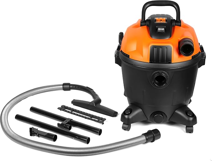 VC9209 10-Amp 9.25-Gallon 6.5 Peak HP Wet/Dry Shop Vacuum and Blower with 0.3-Micron HEPA Filter, Hose, and Accessories