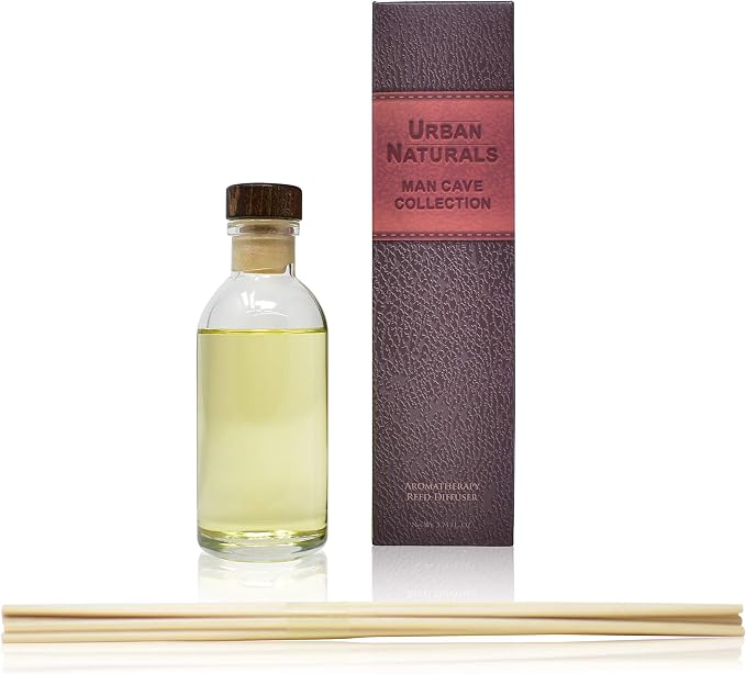 Vetiver Home Fragrance Reed Diffuser Set | Man CAVE: Vetiver, Oud, Warm Amber & Frankincense., alternate product view 2
