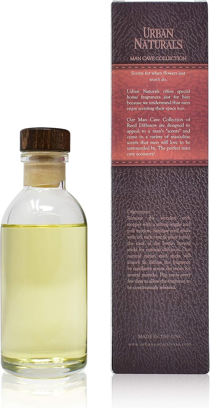 Vetiver Home Fragrance Reed Diffuser Set | Man CAVE: Vetiver, Oud, Warm Amber & Frankincense., alternate product view 3