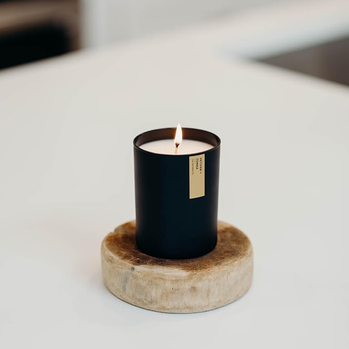 . Vetiver & Tonka Scented Candle - 75 Hour Burn - Luxury made from natural materials Soy Wax Candles, alternate product view