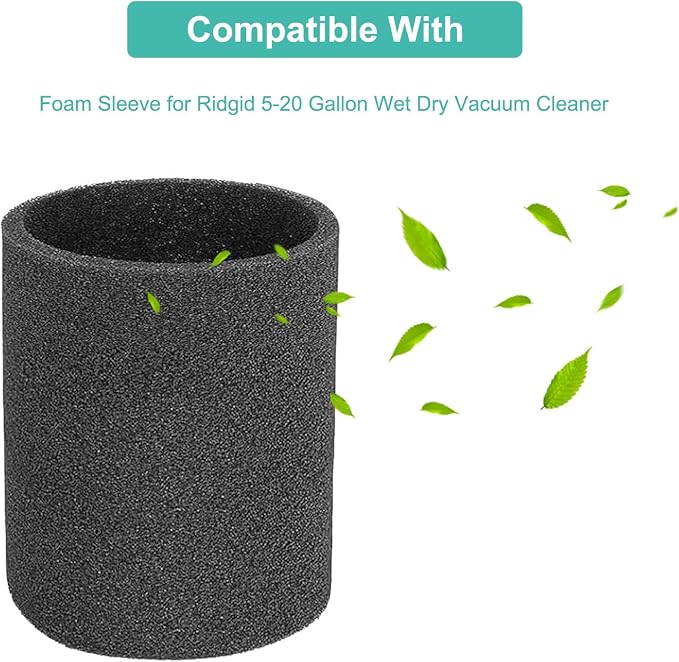 VF6000 5-Layer Replacement Filters for 5-20 Gallon Wet Dry Vacuums WD5500 WD0671 WD6425 WD7000 WD1280, 2 Pack