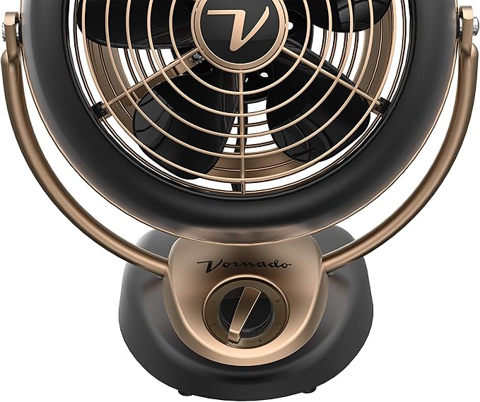 VFANTM Alchemy Vintage Fan | Retro Metal Air Circulator for Cooling & Decor | 5 Speeds, Adjustable Tilt | Gunmetal, alternate