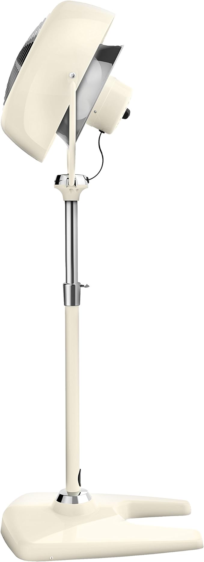 VFANTM Sr. Pedestal Fan, Vintage Metal Standing Air Circulator, 3 Speeds, Adjustable Height 42-55 in, Tilt Head, Circulator