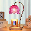 Vintage Flower Candle Warmer Lamp with Timer & Dimmer - Lotus Candle Lamp Warmer - Fits All Jar Scented Candles,Unique Gifts