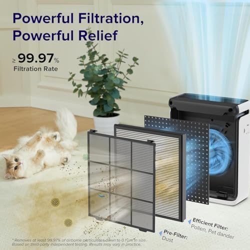 Vital 100S-P Replacement Filter, Genuine Air Purifier Filters, Supports HEPA Sleep Mode, alternate product view 3