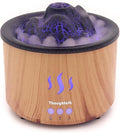 Volcano Essential Oil Diffuser with Jellyfish Mist - 260ml Ultrasonic Aromatherapy Diffuser, Color-Changing LED, Quiet