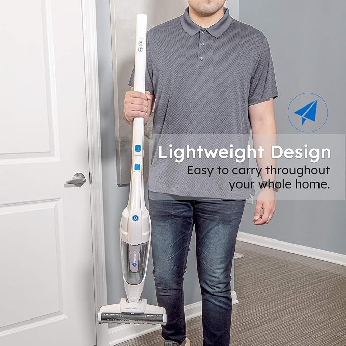 VSD1801 Cordless Handheld & Stick Vacuum Cleaner 2 in 1, Rechargeable Li-ion Battery Powerful Lightweight for Hardwood Floor