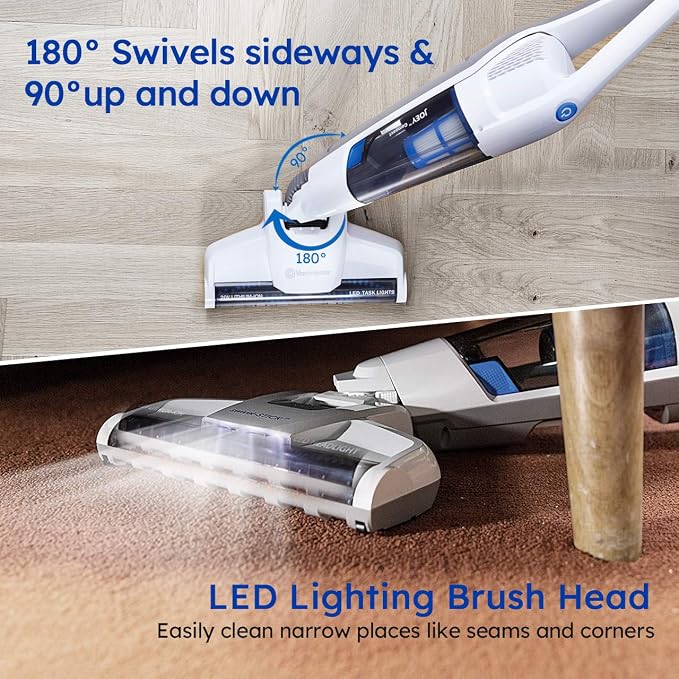 VSD1801 Cordless Handheld & Stick Vacuum Cleaner 2 in 1, Rechargeable Li-ion Battery Powerful Lightweight for Hardwood Floor
