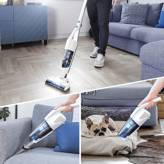 VSD1801 Cordless Handheld & Stick Vacuum Cleaner 2 in 1, Rechargeable Li-ion Battery Powerful Lightweight for Hardwood Floor
