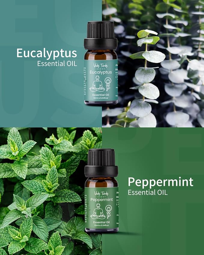 VTS Essential Oils Set (6 x 10ml) - Lavender, Peppermint, Eucalyptus, Tea Tree, Geranium, Rosemary, alternate product view 6