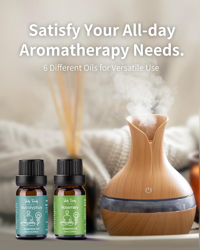 VTS Essential Oils Set (6 x 10ml) - Lavender, Peppermint, Eucalyptus, Tea Tree, Geranium, Rosemary, alternate product view 7