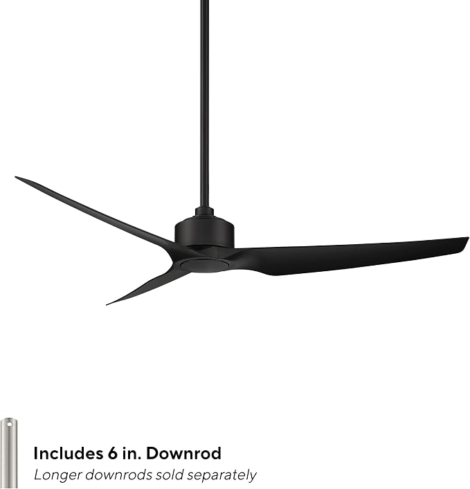 WAC F-056-MB Stella 60" Outdoor Ceiling Fan with Remote Control, Matte Black, alternate product view 2