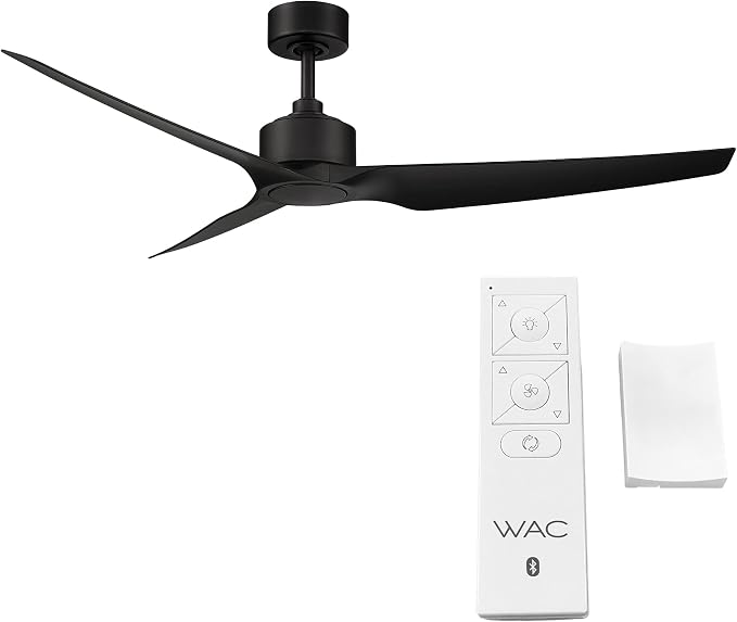 WAC F-056-MB Stella 60" Outdoor Ceiling Fan with Remote Control, Matte Black, alternate product view 4
