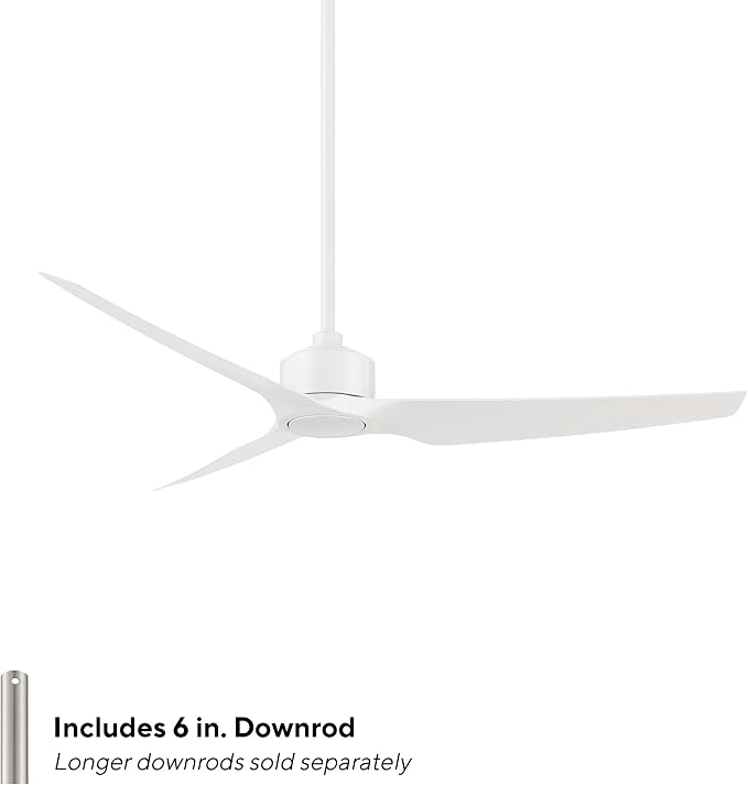 WAC F-056-MW Stella 60" Outdoor Ceiling Fan with Remote Control, Matte White, alternate product view 2
