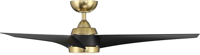 WAC F-070L-SB/MB Sonoma 56" Outdoor Ceiling Fan with Lights and Remote Control, Soft Brass Matte Black, alternate product