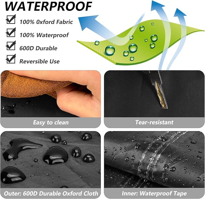 Wall Mount Fan Cover, Fits 18 Inch 20 Inch Industrial Fan and Pedestal Fan, 600D Heavy Duty Waterproof Dustproof Wall Mounted