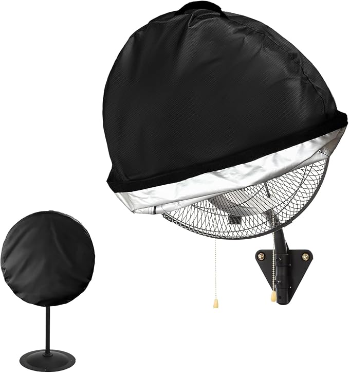 Wall Mount Fan Cover Suitable for 18-21 Inch Heavy Duty 600D Waterproof Dustproof Industrial Outdoor Fan and Pedestal Fan