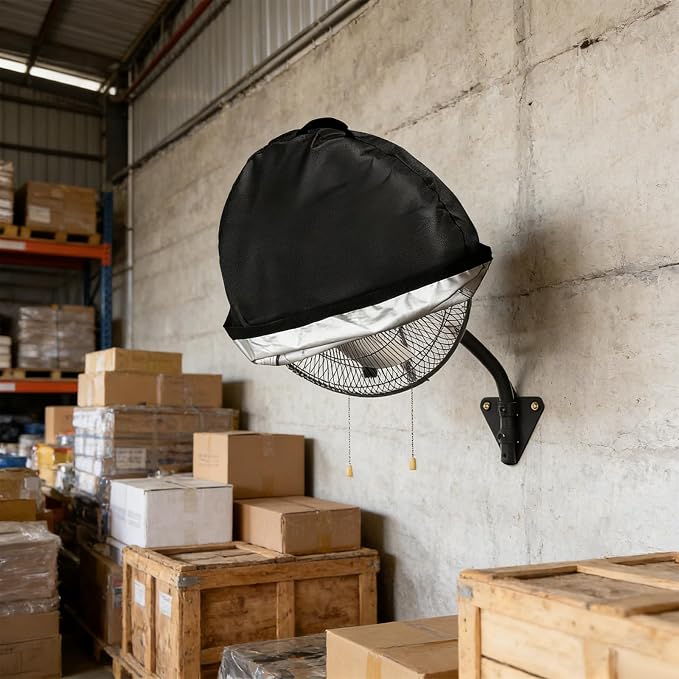 Wall Mount Fan Cover Suitable for 18-21 Inch Heavy Duty 600D Waterproof Dustproof Industrial Outdoor Fan and Pedestal Fan