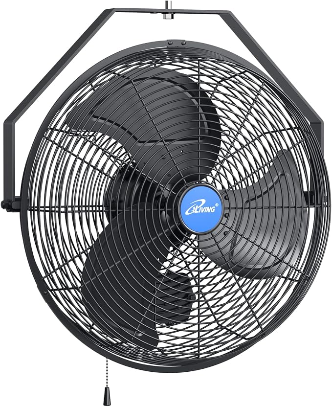 Wall Mounted Variable 14 Inches Speed Indoor/Outdoor Weatherproof Fan, Industrial grade for Patio, Greenhouse