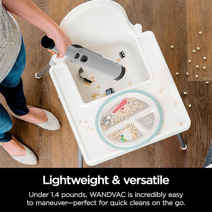 WANDVAC Cordless Hand Vac, Lightweight, Versatile and Portable at 1.4 lbs., Powerful Suction, Charging Dock, One-Touch Empty