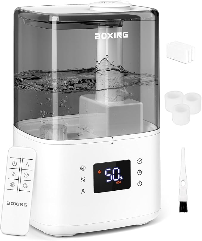 Warm and Cool Mist Humidifiers for Bedroom Large Room Home,Air Humidifier with Remote,Top Fill Ultrasonic Diffuser Humidifier