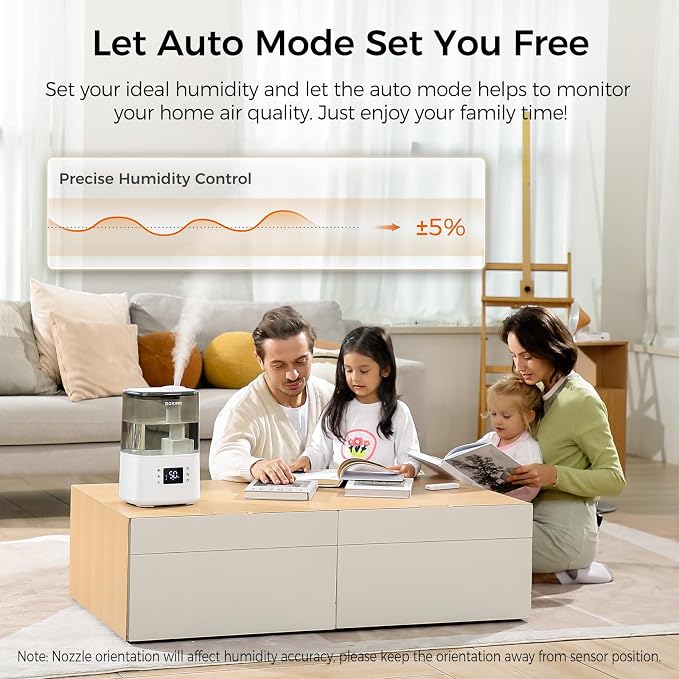 Warm and Cool Mist Humidifiers for Bedroom Large Room Home,Air Humidifier with Remote,Top Fill Ultrasonic Diffuser Humidifier
