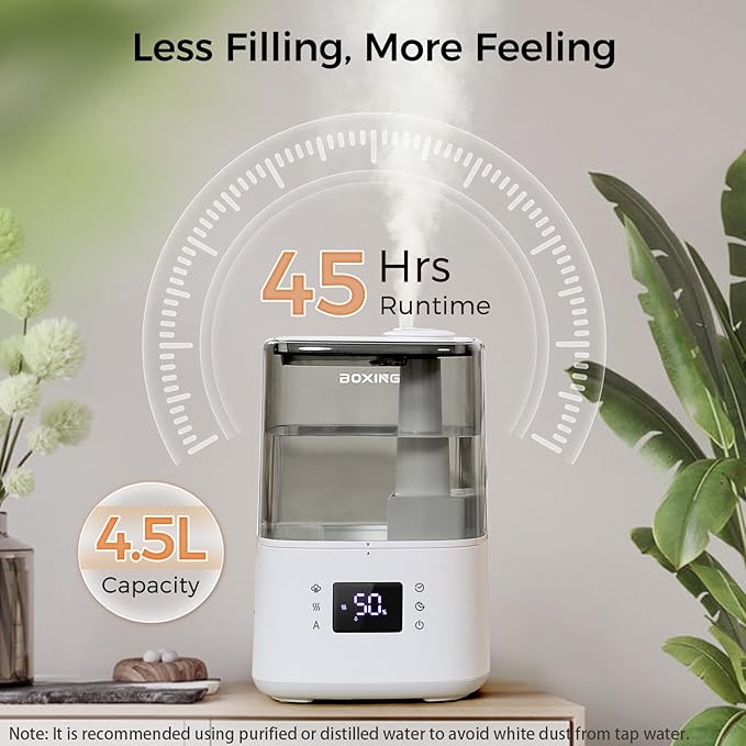 Warm and Cool Mist Humidifiers for Bedroom Large Room Home,Air Humidifier with Remote,Top Fill Ultrasonic Diffuser Humidifier