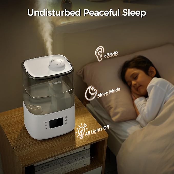 Warm and Cool Mist Humidifiers for Bedroom Large Room Home,Air Humidifier with Remote,Top Fill Ultrasonic Diffuser Humidifier