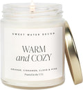 Warm and Cozy Candle - Orange Peel, Cinnamon, Ginger and Clove Soy Winter Scented Candles for Home, product image