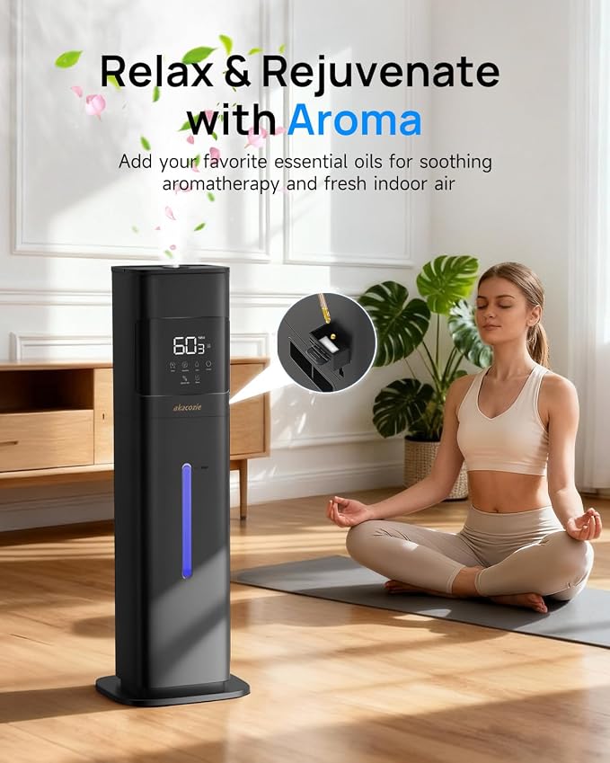Warm & Cool Mist Humidifiers for Bedroom 500 sq ft, 2.1Gal/8L Humidifier Large Room with Essential Oil Diffuser, alternate