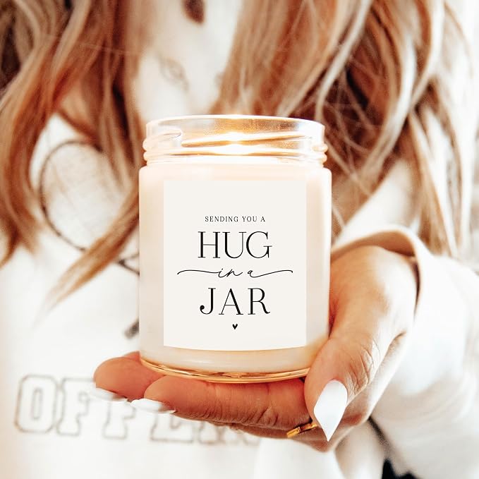 Warm Hug in a Jar Scented Candles for Home, Relaxing Aromatherapy Gifts for Women with Lavender Essential, alternate product