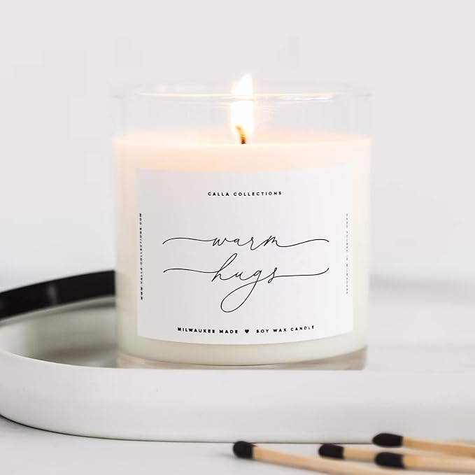 Warm Hugs Scented Candles for Home, Natural Soy Wax, Relaxing Aromatherapy Gifts, Essential Oils Scented, product image