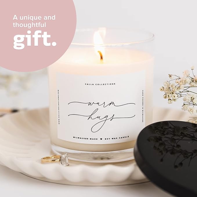 Warm Hugs Scented Candles for Home, Natural Soy Wax, Relaxing Aromatherapy Gifts, Essential Oils Scented, alternate product