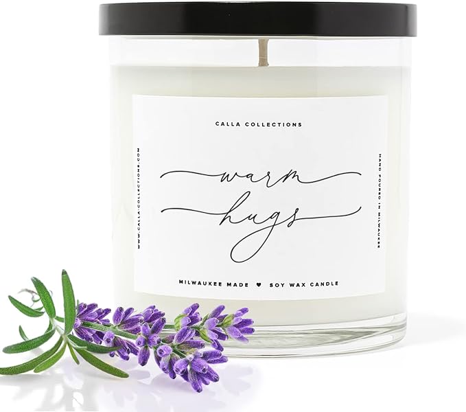 Warm Hugs Scented Candles for Home, Natural Soy Wax, Relaxing Aromatherapy Gifts, Essential Oils Scented, alternate product