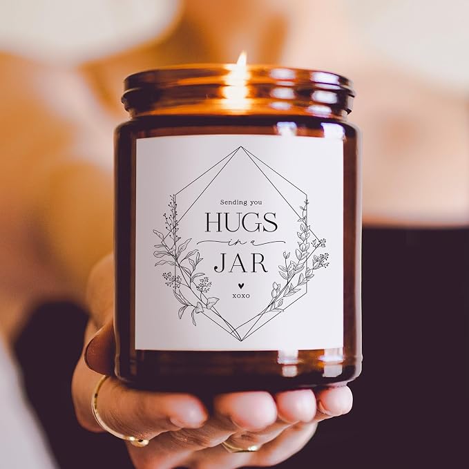 Warm Hugs Scented Candles for Home, Natural Soy Wax, Relaxing Aromatherapy Gifts, Essential Oils Scented, product image