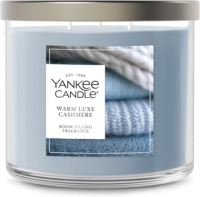 Warm Luxe Cashmere, Fall Scented Candle, 14.5oz 3-Wick Candle Jar with up to 40 Hours Burn Time, product image