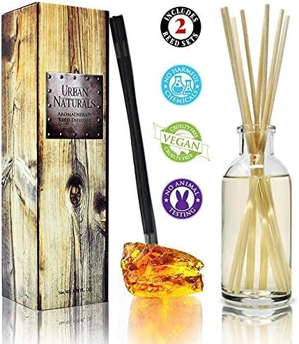 Warm Vanilla Amber Reed Diffuser Gift Set | Creamy. Warm. Sultry. Notes of Sandalwood, Amber & Smoked Vanilla | Made with