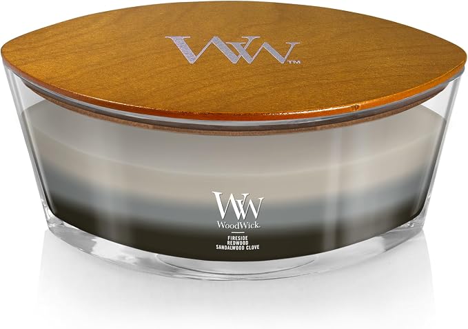 Warm Woods Trilogy Holiday Candle Gifts for Women and Men, 16 oz Ellipse Trilogy Candle with Crackling Wick, alternate