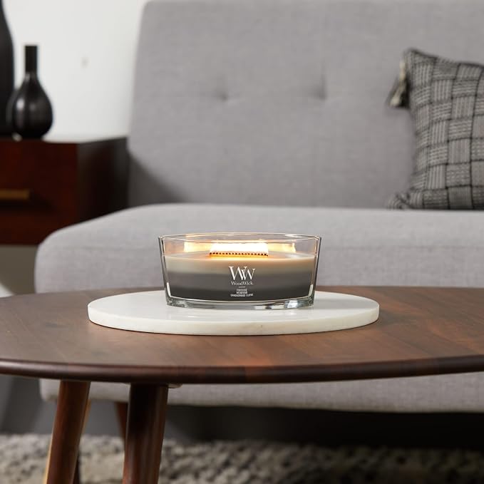 Warm Woods Trilogy Holiday Candle Gifts for Women and Men, 16 oz Ellipse Trilogy Candle with Crackling Wick, alternate