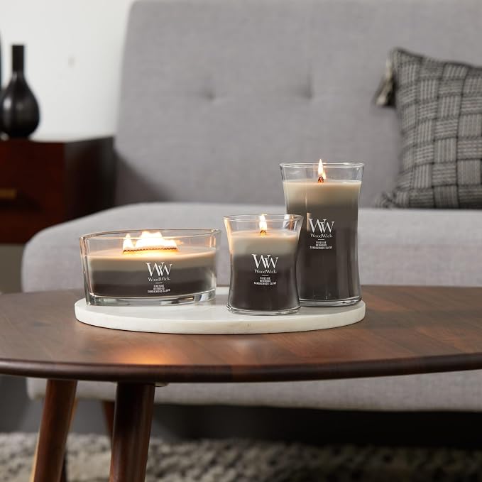 Warm Woods Trilogy Holiday Candle Gifts for Women and Men, 16 oz Ellipse Trilogy Candle with Crackling Wick, alternate