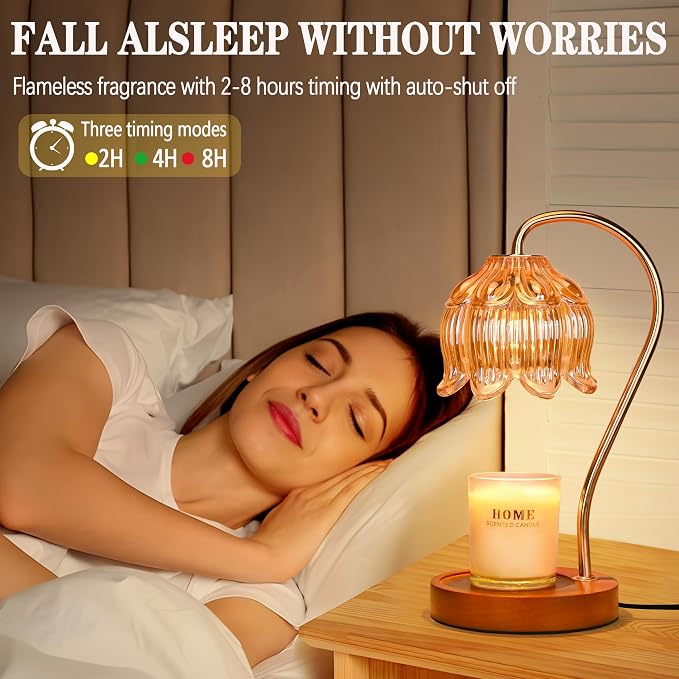 Warmer Lamp with Timer dimmer,Gifts for Women,House Warming Gifts for Vintage Bedroom Home Decor,Wax melt Warmer for Scented